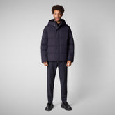 Man's animal free puffer Finnian in blue black - Man bureau | Save The Duck