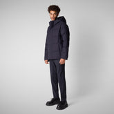 FINNIAN: VESTE SAVE THE DUCK MAN en WULY en BLEU NOIR - Man bureau | Sauvez le canard