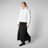 Woman's animal free puffer jacket Felicity in White | Save The Duck