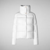 Woman's animal free puffer jacket Felicity in White | Save The Duck