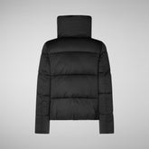 Woman's animal free puffer jacket Felicity in black | Save The Duck