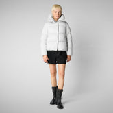 Women's animal free Puffer jacket Felicity in FOG GREY - WOMEN'S PUFFER | Save The Duck