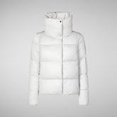 Woman's animal free puffer jacket Felicity in FOG GREY | Save The Duck