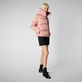 Woman's animal free puffer jacket Felicity in MISTY ROSE - Fashion Woman | Save The Duck