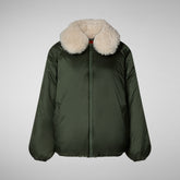 Womens' jacket Petal in thyme green | Save The Duck