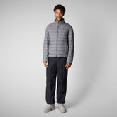 Men's animal free Puffer idris in mid grey | Save The Duck