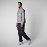 Men's animal free Puffer idris in mid grey - MEN'S PUFFER | Save The Duck