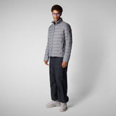 Man's animal free puffer idris in mid grey | Save The Duck