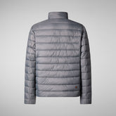 Men's animal free Puffer idris in mid grey | Save The Duck