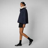 Woman's jacket Oriane in blue black | Save The Duck