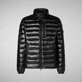 Man's animal free puffer jacket Holden in black | Save The Duck