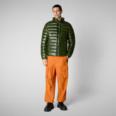 Men's animal free Puffer jacket Holden in pine green - TIMELESS PIECES | Save The Duck