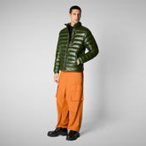 Men's animal free Puffer jacket Holden in pine green | Save The Duck