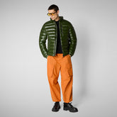 Men's animal free Puffer jacket Holden in pine green | Save The Duck