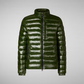 Men's animal free Puffer jacket Holden in pine green | Save The Duck