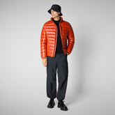 Men's animal free Puffer jacket Holden in maple orange - Mens' Fashion Collection | Save The Duck