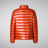 Man's animal free puffer jacket Holden in maple orange | Save The Duck