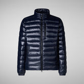 Men's animal free Puffer jacket Holden in blue black | Save The Duck