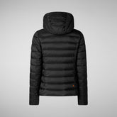 Women's Animal free Puffer Jacket Amelie with Detachable Hood in Black | Save The Duck