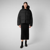 Women's animal free puffer jacket keri in black | Save The Duck