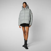 Women's animal free puffer jacket keri in wolf grey | Save The Duck