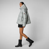 Women's animal free puffer jacket keri in wolf grey | Save The Duck