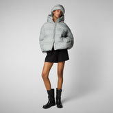 Women's animal free puffer jacket keri in wolf grey | Save The Duck