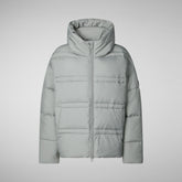 Women's animal free puffer jacket keri in wolf grey | Save The Duck