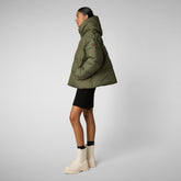 Women's animal free puffer jacket keri in sherwood green | Save The Duck