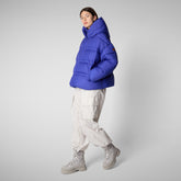 Women's animal free puffer jacket keri in gentian blue | Save The Duck