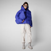 Women's animal free puffer jacket keri in gentian blue | Save The Duck