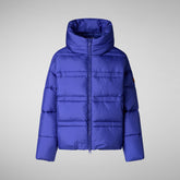 Women's animal free puffer jacket keri in gentian blue | Save The Duck