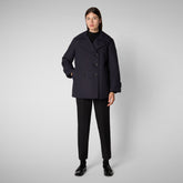 Woman's Jacket sofia in blue black - Woman bureau | Save The Duck