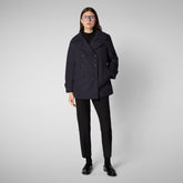 Woman's Jacket sofia in blue black - Woman bureau | Save The Duck