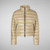 Woman's animal free puffer myra in wood beige | Save The Duck