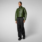 Women's animal free Puffer myra in pine green | Save The Duck