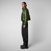 Women's animal free Puffer myra in pine green | Save The Duck