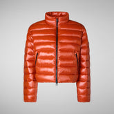 Woman's animal free puffer myra in maple orange | Save The Duck