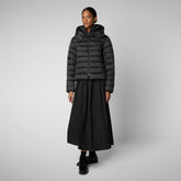 Women's animal free Puffer jacket Liana in black - Icon's Women's collection outfit | Save The Duck