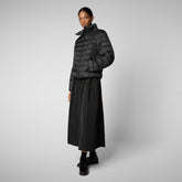 Women's animal free Puffer jacket Liana in black - Icon's Women's collection outfit | Save The Duck