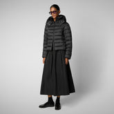 Women's animal free Puffer jacket Liana in black - Icon's Women's collection outfit | Save The Duck