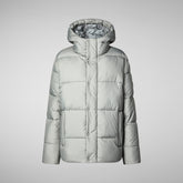 Man's animal free puffer jacket Bennet in wolf grey | Save The Duck