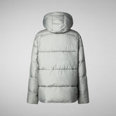 Man's animal free puffer jacket Bennet in wolf grey | Save The Duck