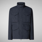 Man's jacket trenton in blue black | Save The Duck