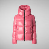 Woman's Biddy Hooded Puffer Jacket in Bloom Pink | Save The Duck