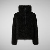 Woman's Kennie Faux Fur Jacket in Black | Save The Duck