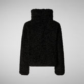 Woman's Kennie Faux Fur Jacket in Black | Save The Duck