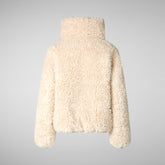 Woman's Faux Fur Jacket Kennie in Shore Beige | Save The Duck