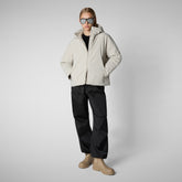 Women's jacket Aveline in RAINY BEIGE - Fall-Winter 2024 Women's collection | Save The Duck