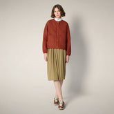 Women's Puffer Jacket Desi in Sienna Red - Animal-Free Puffer Jackets for Women | Save The Duck